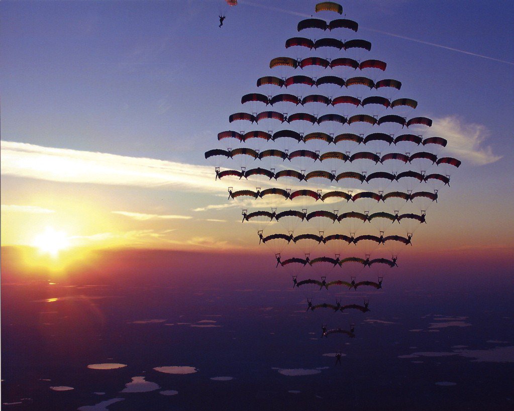81 skydivers, one breathtaking shape.